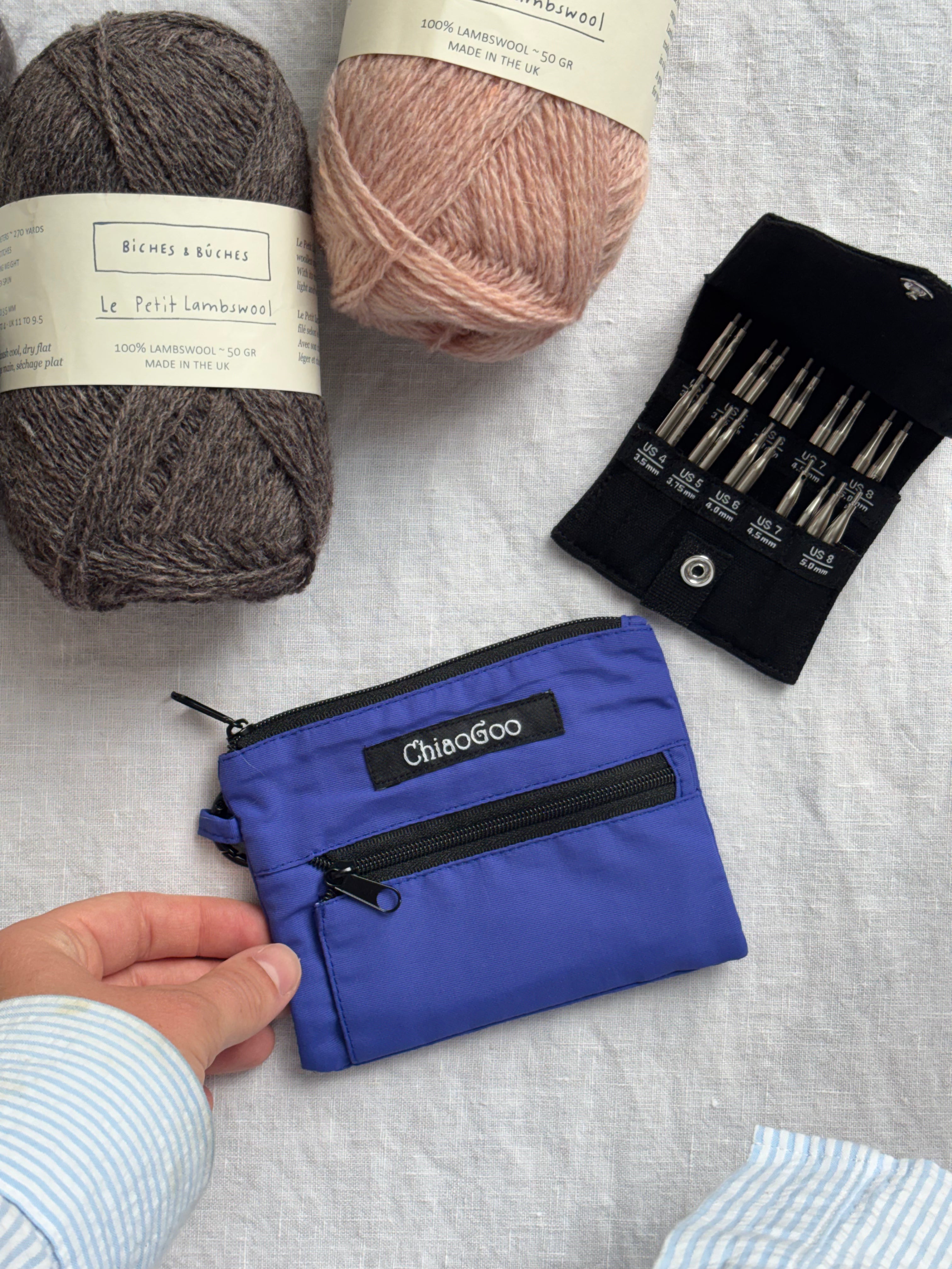 The Knitting Needles Set for sleeves by ChiaoGoo