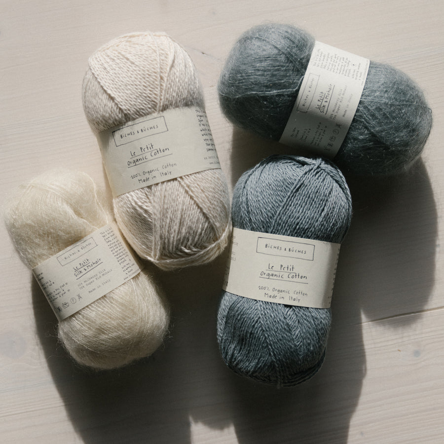 The Petite Knitter - The Grain Jumper kit de laine