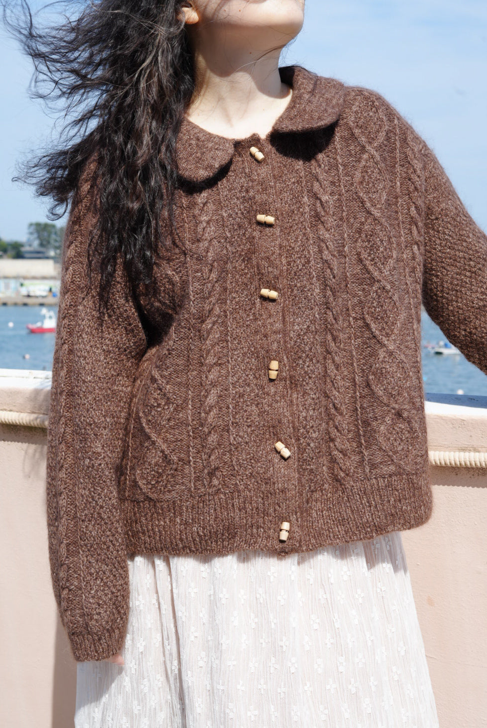 Athens Collar Cardigan by Soop Knits