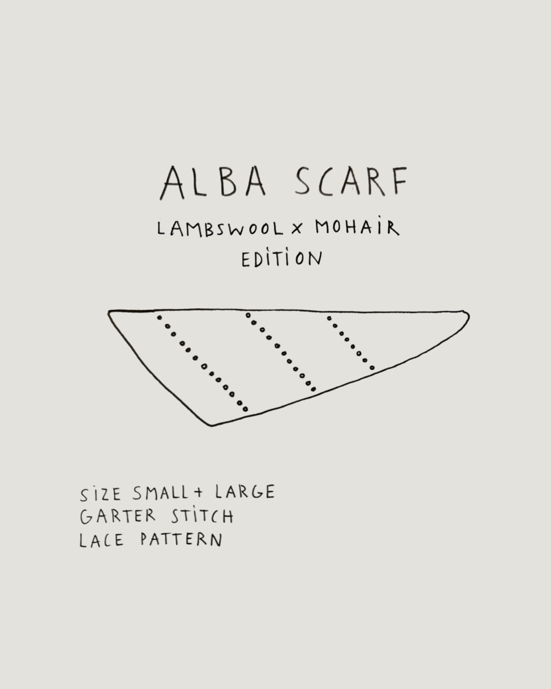 Alba Scarf Lambswool x Mohair Edition - PDF pattern in English ...