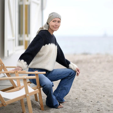 Anne Ventzel - The BELLA BLOCKING sweater Isager kit de laine