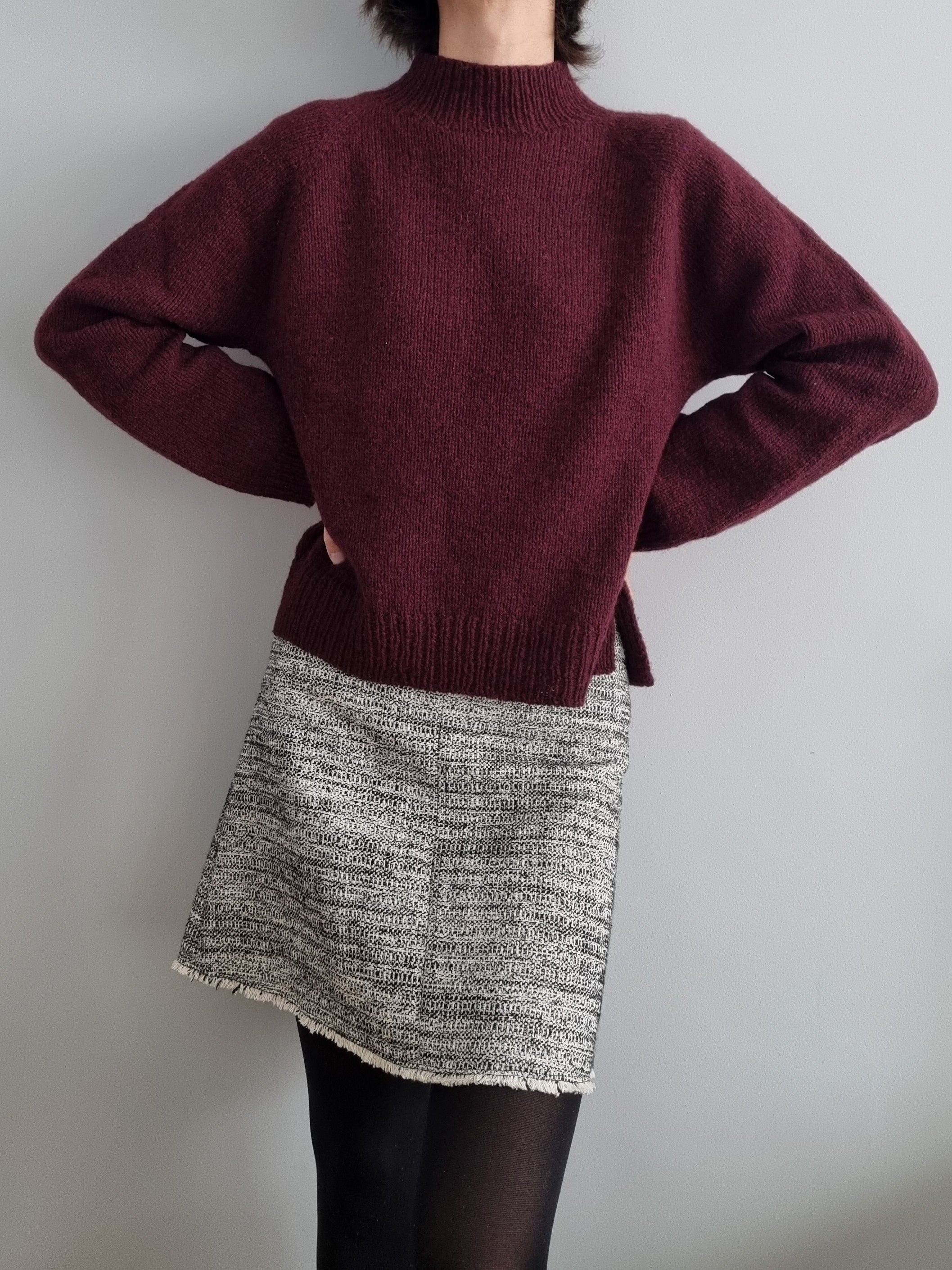 Burgundy Sweater by Joanna Filip