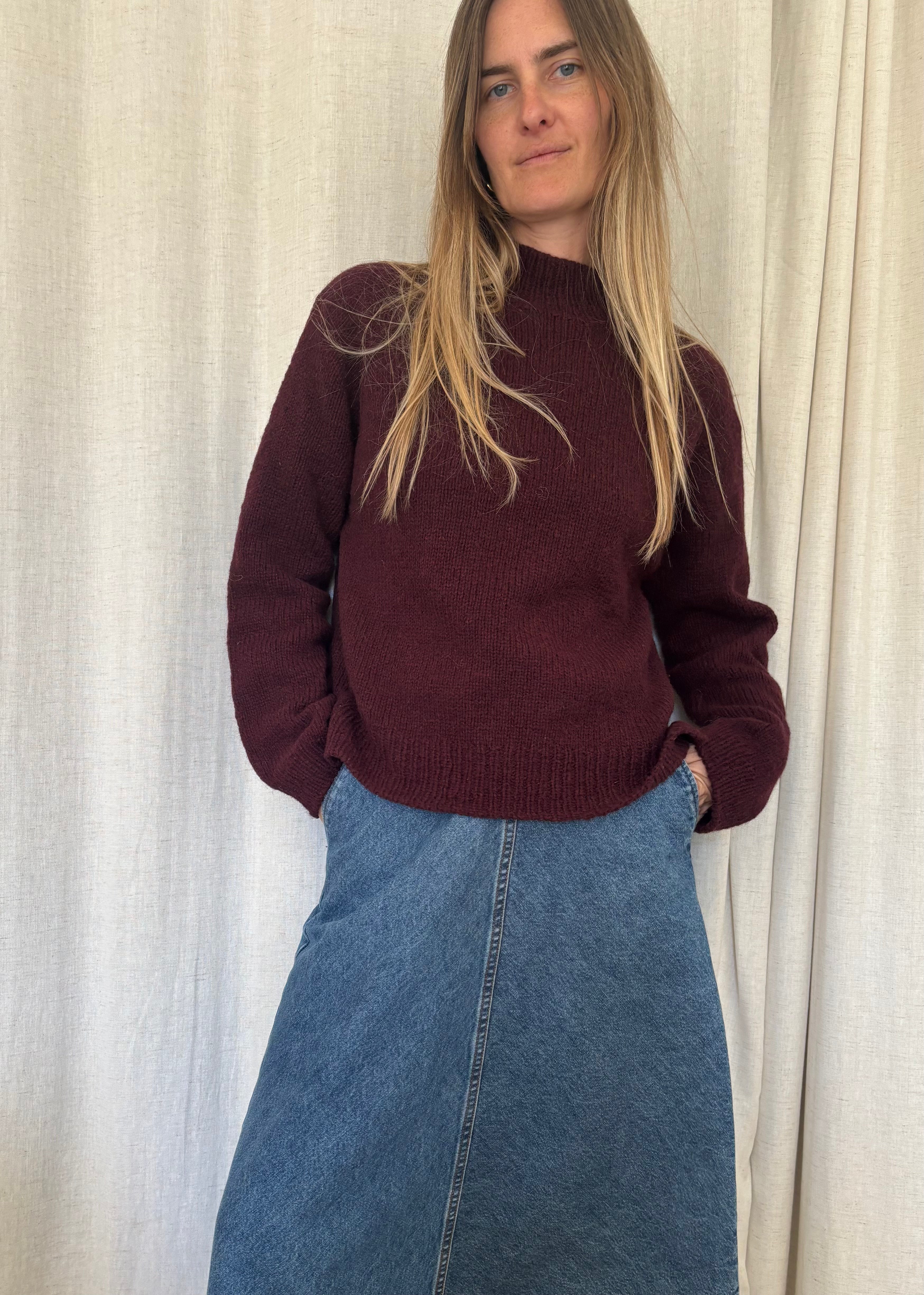 Burgundy Sweater by Joanna Filip