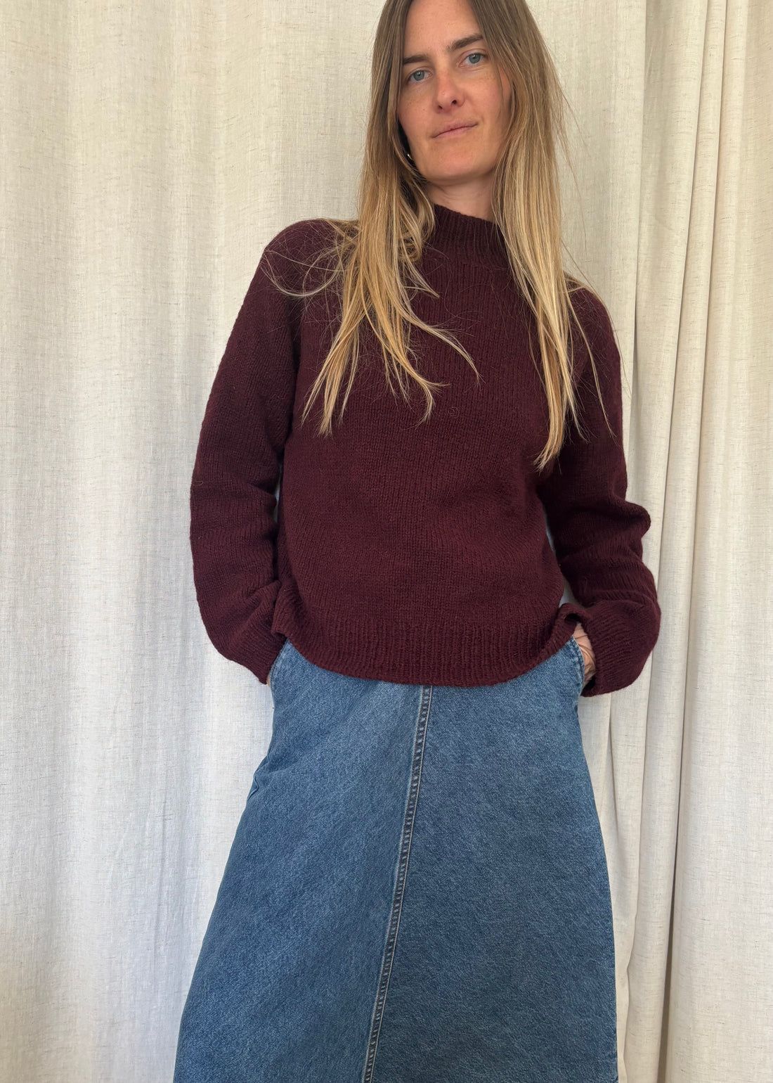 Burgundy Sweater by Joanna Filip