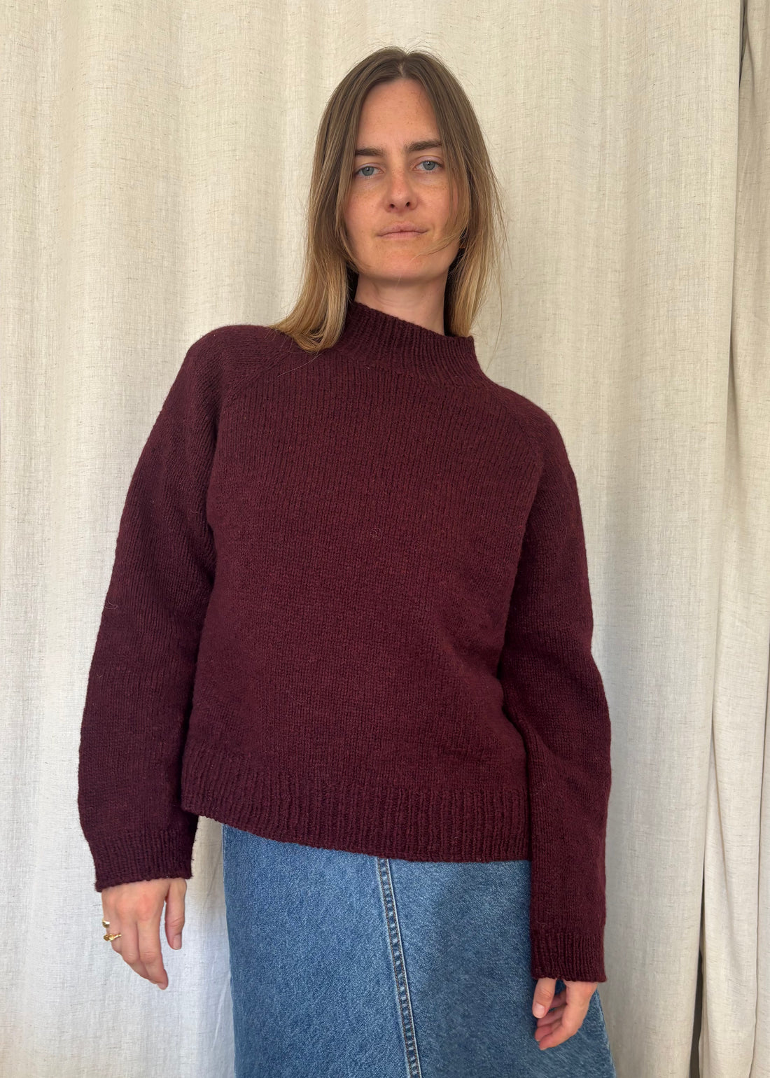 Burgundy Sweater by Joanna Filip