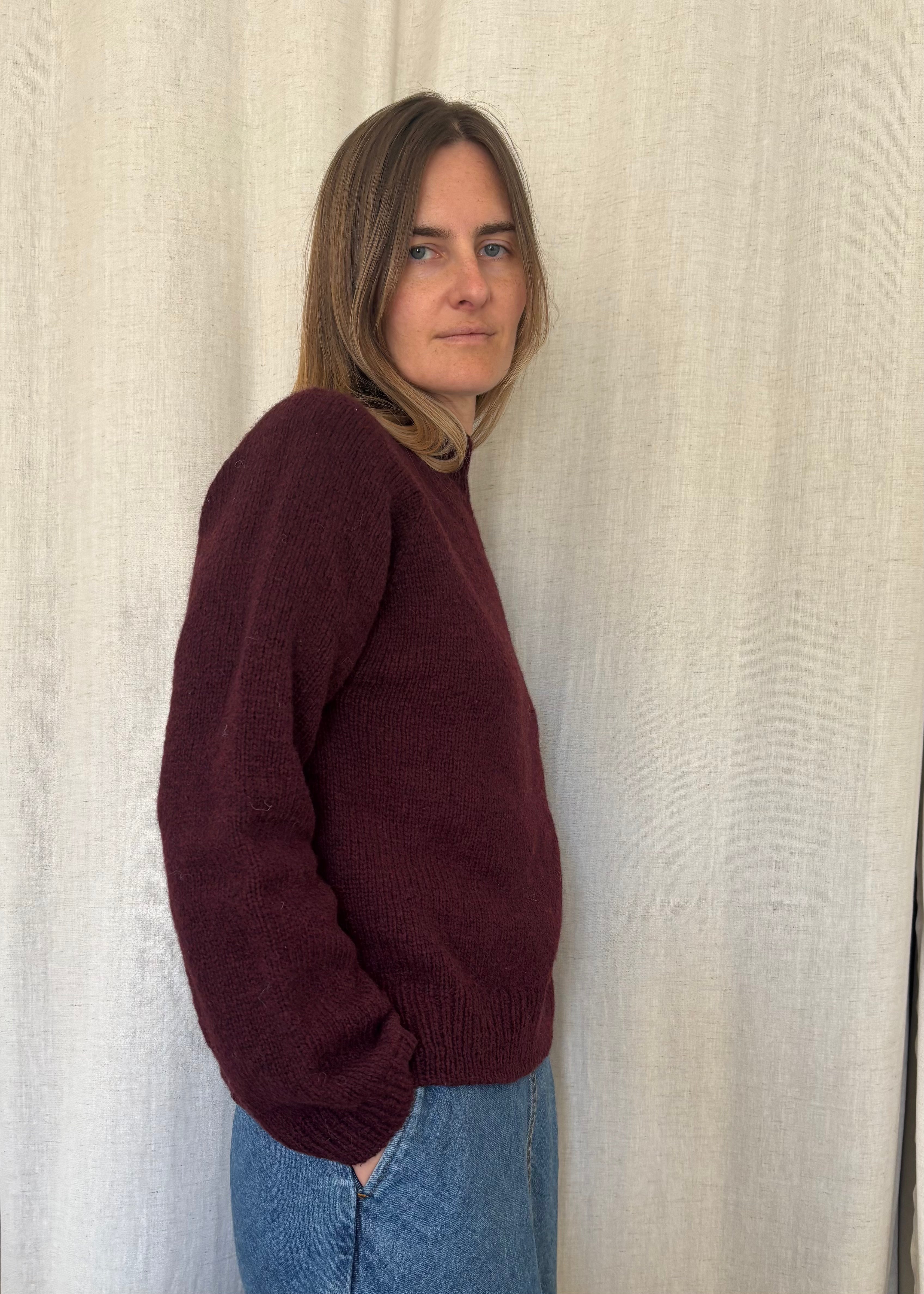 Burgundy Sweater by Joanna Filip