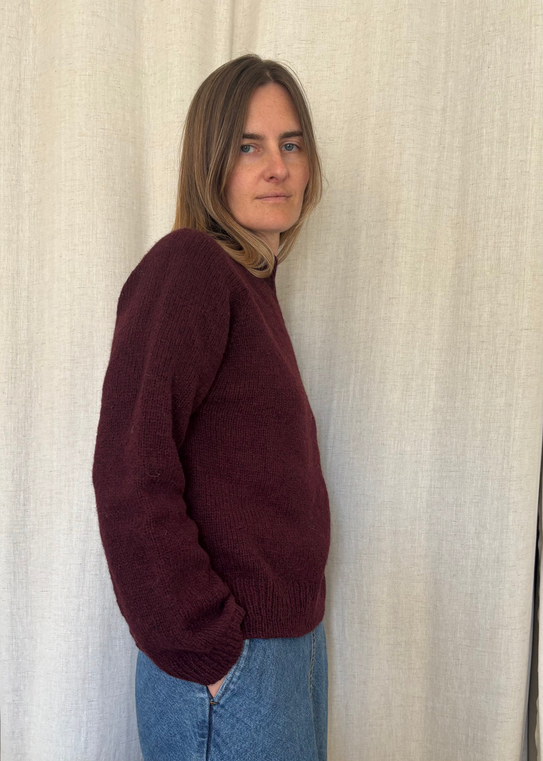 Burgundy Sweater by Joanna Filip