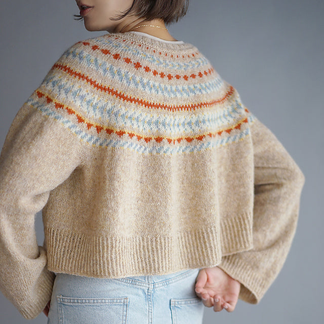 Amikomi Yoke Cardigan by Noriko Ichikawa