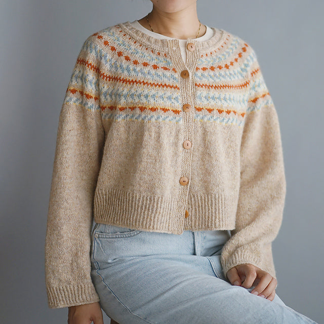 Amikomi Yoke Cardigan by Noriko Ichikawa