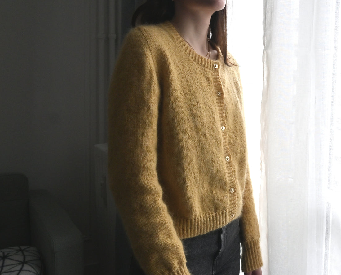 Sandrine C. Knit Studio - Mimosa Cardigan wool bundle