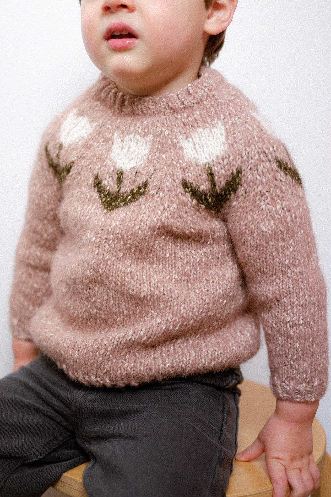 Winter Bulbs Sweater Junior Version by Laura Menendez Mimosa Cafe Lanar