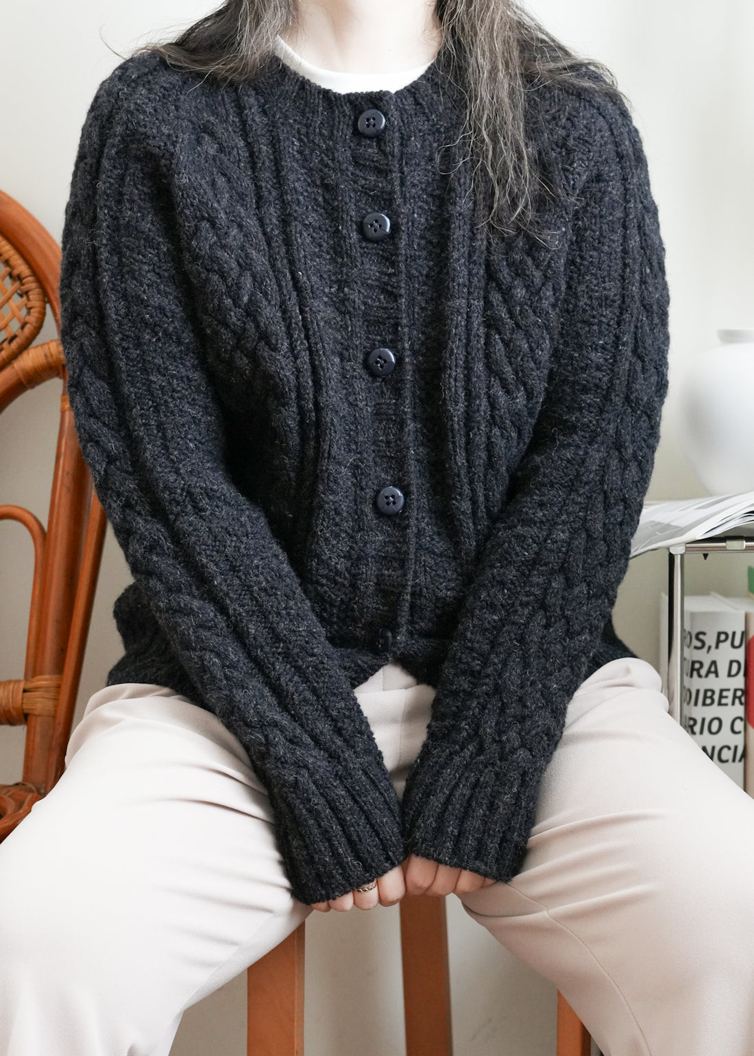 Rustic Weave Cardigan by Soop Knits - Main Image