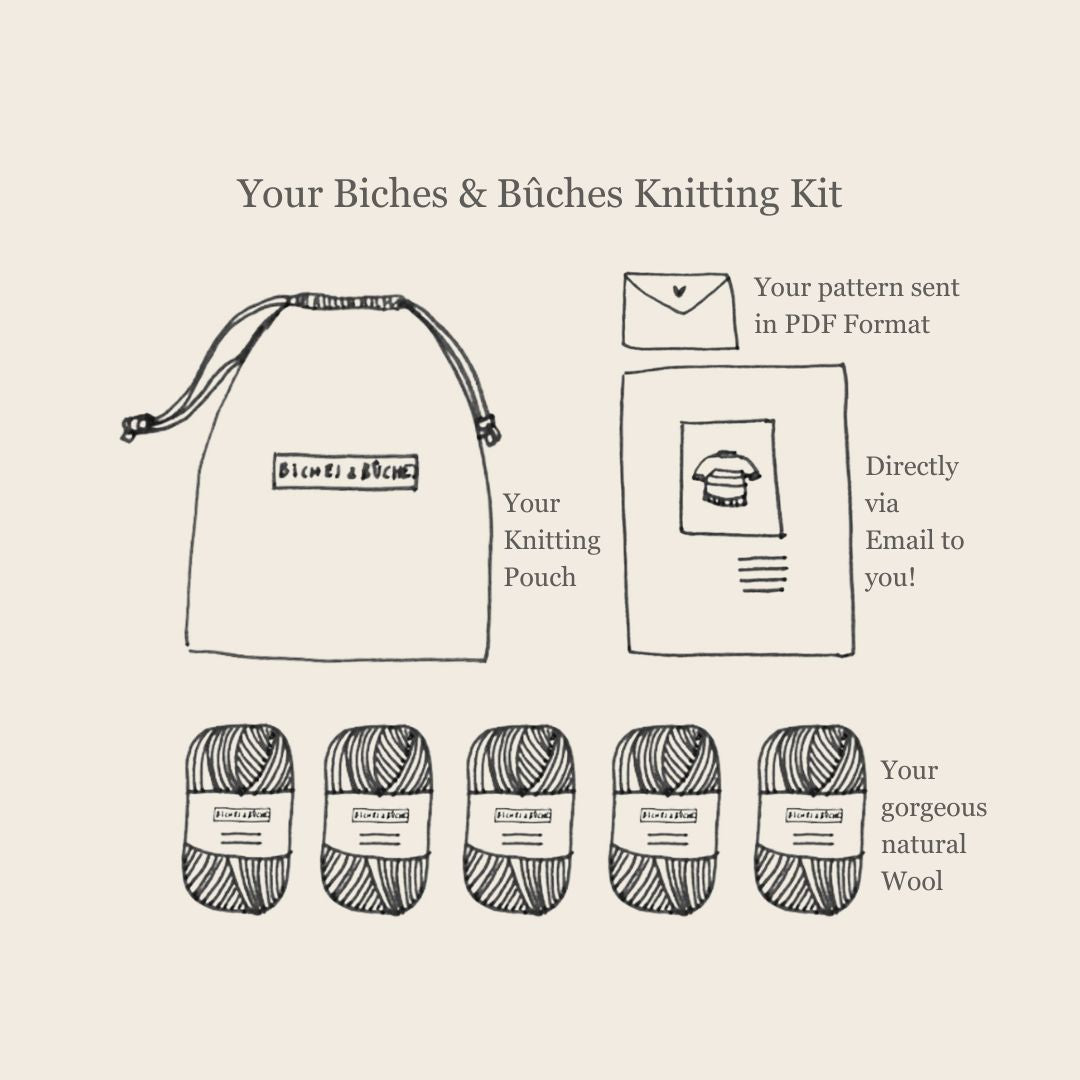Biches & Bûches The Amalie sweater knitting kit