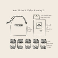The Biches & Bûches November scarf knitting kit