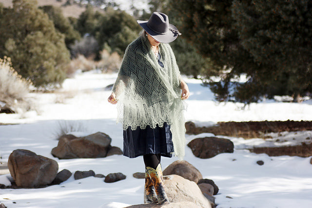 Rosemary Hill - The Through The Gate Gently Shawl wool bundle