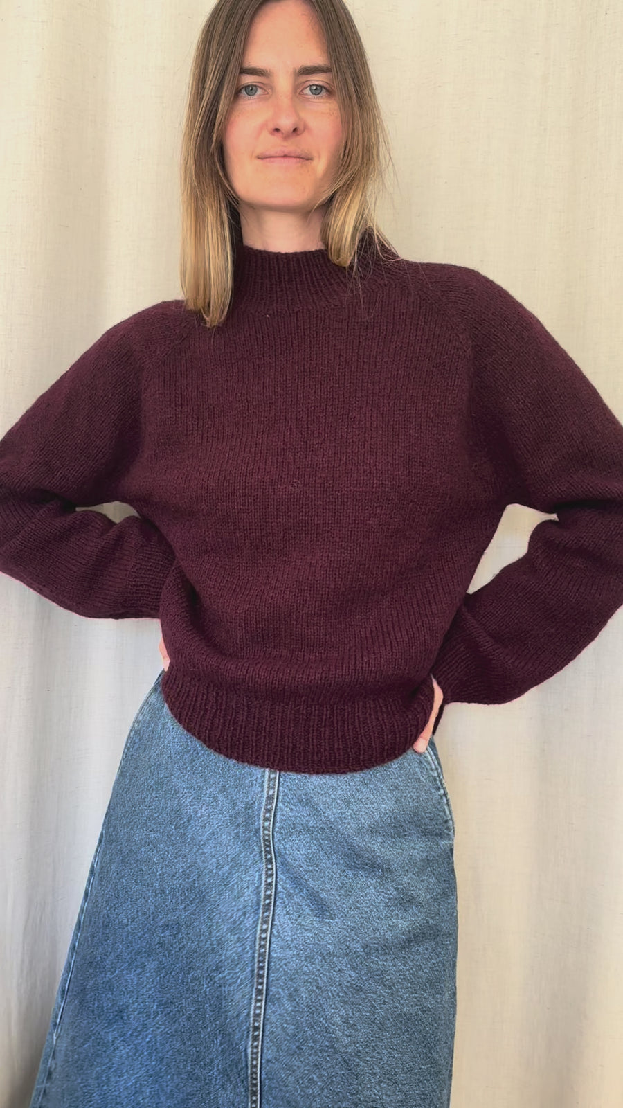Burgundy Sweater by Joanna Filip